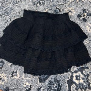 Aerie Black Ruffle Skirt